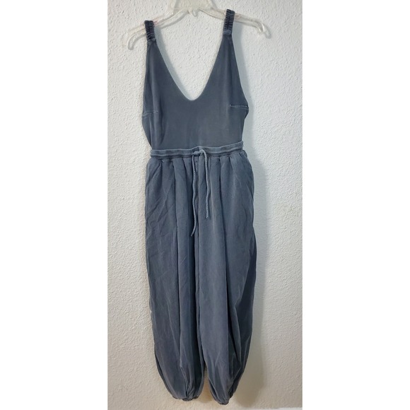 Free People Pants - Free People Washed Slate Blue Jumpsuit